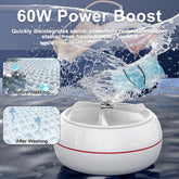 60W Portable Turbo Washing Machine Hight Power Mini Ultrasonic Washer for Baby Clothes Underwear Socks Business Trip Travel
