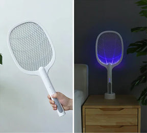 2-in-1 Electric Mosquito Killer Racket Swatter & Mosquito Standee & Hand Racket