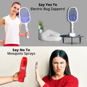 2-in-1 Electric Mosquito Killer Racket Swatter & Mosquito Standee & Hand Racket