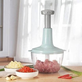 9 in 1 Multifunction Chopper Mixer Manual Easy Hand-Press with 3-Blades, For Food & Vegetable Chopper Mixer.