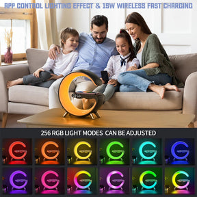 2024 New LED Wireless Charger Desk Table Lamp, Night Light Lamp, Smart Bluetooth, Speaker Atmosphere Table Lamps