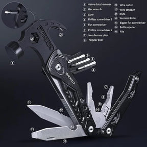 15 All-in 1 Multifunction Hammer and Plier, Screw Drivers, Knives.