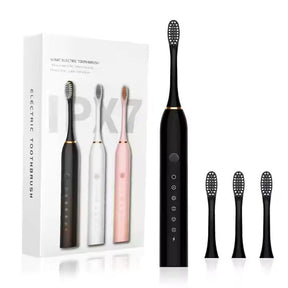 Rechargeable Electric Toothbrush for Kids, Adults - Free USB 3 Brushes