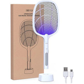 2-in-1 Electric Mosquito Killer Racket Swatter & Mosquito Standee & Hand Racket