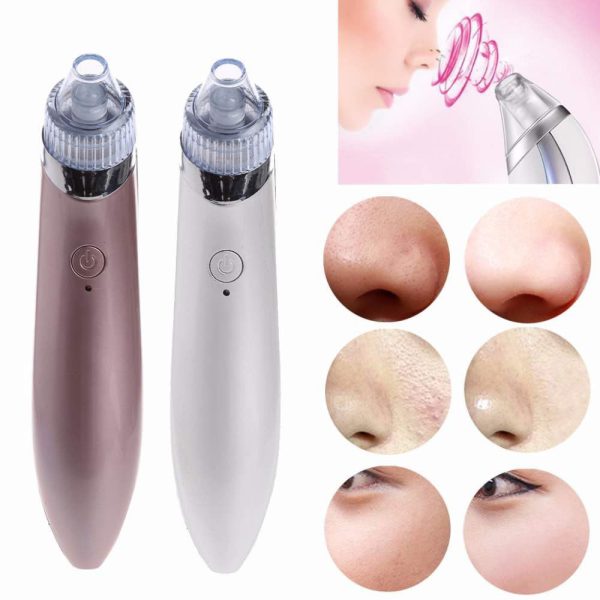 Electric Blackhead Remover: Pore Cleaning Vacuum with 4 Replacement Heads