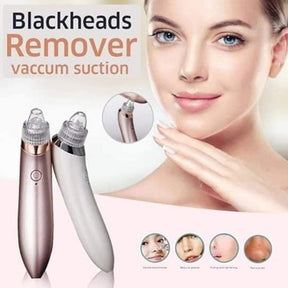 Electric Blackhead Remover: Pore Cleaning Vacuum with 4 Replacement Heads