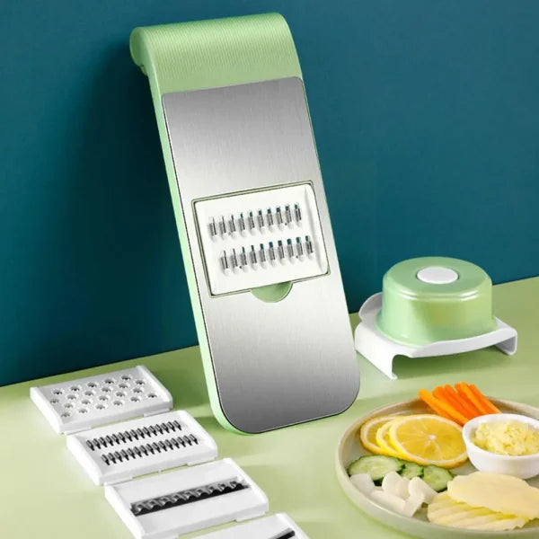 "Multifunctional Stainless Steel Vegetable Cutter: Slicer, Shredder, Peeler, and More!"