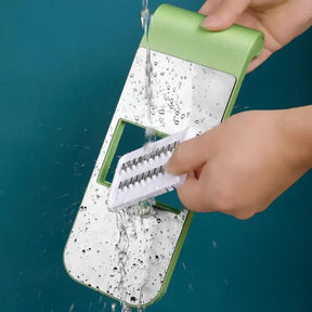 "Multifunctional Stainless Steel Vegetable Cutter: Slicer, Shredder, Peeler, and More!"