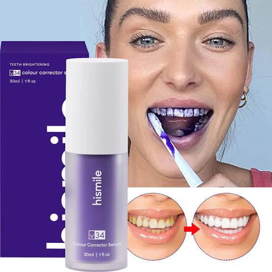 Hismile v34 Colour Corrector Serum Purple Teeth Whitening & Stain Removal